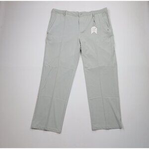 New 1764 Golf Signature Series Mens 42x30 Stretch Tech Birdie Chino Pants Gray